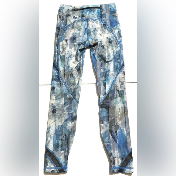 Lululemon On Pace Tight 7/8 24" Women's Size 4 Sun Dazed Multi Blue Leggings - Picture 3 of 16